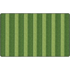 Flagship Carpets Basketweave Stripes Classroom Rug Floor Rug - 91.20" Length x 12 ft Width - Rectangle - Green - Nylon