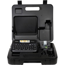 P-touch P-touch Connected Label Maker with Case PTD610BTVP Thermal Transfer - 1.18 in/s Mono - 27 Fonts - 8 Font Size - 17 Text Style - 180 dpi - Label, Tape - 0.14" , 0.24" , 0.35" , 0.47" , 0.71" - LCD Screen - Battery, Power Adapter - 6 Batteries Suppo