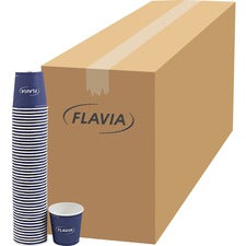 Flavia 10 oz Hot Beverage Paper Cups 10 fl oz - Blue - Paper - Beverage, Hot Drink - 1000 / Carton