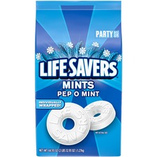 Life Savers Pep O Mint Hard Candy Peppermint - Individually Wrapped - 2.81 lb - 1 Each