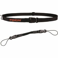 Ergodyne 3135 Barcode Scanner Belt + Hook for Mobile Computers Adjustable - Large (L) - Buckle Attachment - Black - Polyester - 1 Each