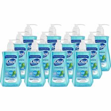 Dial Spring Antibacterial Hand Soap Spring Water Scent - 7.50 fl oz - Bacteria Remover - Hand, Healthcare, School, Office, Restaurant, Daycare - Moisturizing - Antibacterial - Blue - 12 / Carton