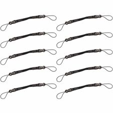 Ergodyne 3136 Scanner Adapter Straps Loop Attachment - Black - Polyester - 10 / Pack
