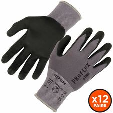 Ergodyne ProFlex 7000 Nitrile-Coated Gloves Abrasion Protection - Microfoam Nitrile Coating - XXL Size - Gray - Touchscreen Capable - Abrasion Resistant, Flexible, Non-slip Grip, Excellent Grip, Lightweight, Fatigue-free, Cut Resistant, Slash Resistant, D