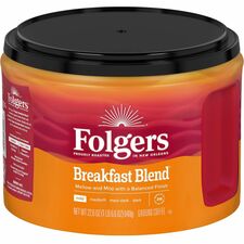 Folgers&reg; Ground Breakfast Blend Coffee Mild - 22.6 oz Per Canister - Ground - Breakfast Blend - 1 Each