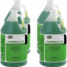 Zep Commercial Formula 50 Heavy-duty Cleaner/Degreaser 128 fl oz (4 quart) - Heavy Duty, Water Based, Water Softening, Water Soluble, Petroleum Free, Caustic-free, Phosphate-free, Non-toxic - Blue Green - 4 / Box