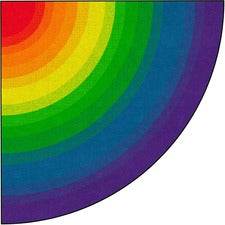 Flagship Carpets Rainbow Classroom Rug 72" Diameter - Rainbow - Nylon