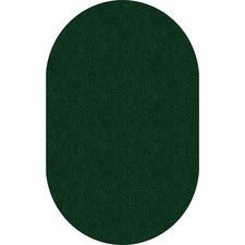 Flagship Carpets Amerisoft Solid Color Rug 12 ft Length x 90" Width - Oval - Emerald Green - Nylon, Polyester