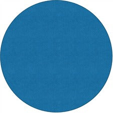 Flagship Carpets Ameristrong Solid Color Rug Floor Rug - Traditional - 72" Diameter - Round - Blue Bird - Nylon