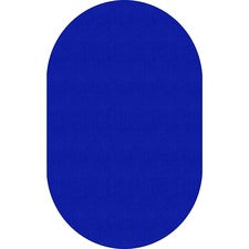 Flagship Carpets Ameristrong Solid Color Rug Floor Rug - Traditional - 91.20" Length x 12 ft Width - Oval - Royal Blue - Fiber, Nylon