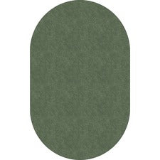 Flagship Carpets Amerisoft Solid Color Rug 12 ft Length x 90" Width - Oval - Sage Green - Nylon, Polyester
