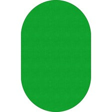 Flagship Carpets Ameristrong Solid Color Rug Traditional - 91.20" Length x 12 ft Width - Oval - Lime Green - Fiber, Nylon