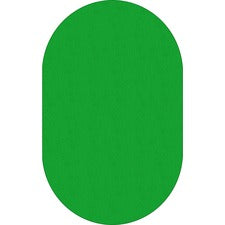 Flagship Carpets Classic Solid Color 12' Oval Rug Floor Rug - Traditional - 12 ft Length x 90" Width - Oval - Lime Green - Nylon, Yarn