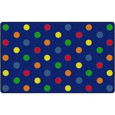 Flagship Carpets Basics Dots Classroom Rug 91.20" Length x 12 ft Width - Rectangle - Primary - Nylon