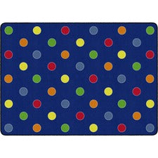 Flagship Carpets Basics Dots Classroom Rug 72" Length x 100.80" Width - Rectangle - Primary - Nylon