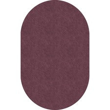 Flagship Carpets Amerisoft Solid Color Rug 12 ft Length x 90" Width - Oval - Plum - Nylon, Polyester