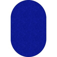 Flagship Carpets Amerisoft Solid Color Rug 12 ft Length x 90" Width - Oval - Royal Blue - Nylon, Polyester