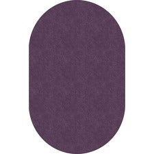 Flagship Carpets Amerisoft Solid Color Rug 12 ft Length x 90" Width - Oval - Purple - Nylon, Polyester
