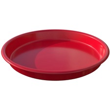 Deflecto Kids Antimicrobial Round Craft Tray Accessories, Art, Craft - 1.61" Height x 13.07" Width x 13.07" Depth - Red - Polypropylene - 1 Each