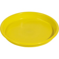 Deflecto Kids Antimicrobial Round Craft Tray Accessories, Art, Craft - 1.61" Height x 13.07" Width x 13.07" Depth - Yellow - Polypropylene - 1 Each