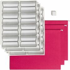 Smead 1/3 Tab Cut Letter Recycled Hanging Folder 11 pt. - Paperboard - Adhesive Label, Write-on Label - 20 / Box
