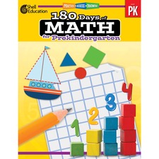 Shell Education 180 Days of Math for Prekindergarten Printed Book Book - Grade Pre-K - English