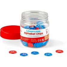 Learning Resources Hand2Mind Lowercase Alphabet Chips Learning Toy - Theme/Subject: Fun - 3+ - Rainbow