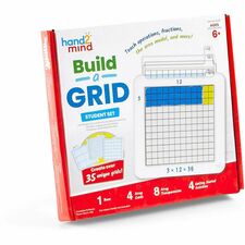 Learning Resources Hand2Mind Math Grid Activity Set Skill Learning: Mathematics, Fraction, Graphing, Decimal, Operation, Problem Solving - 1 Each