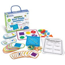 Learning Resources Skill Builders! First Grade Geometry Activity Set Theme/Subject: Fun - Skill Learning: Geometry, Shape, Fraction - 128 Pieces - 6-10 Year - 1 Each