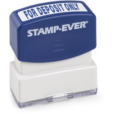 Trodat FOR DEPOSIT ONLY Pre-inked Stamp Message Stamp - FOR DEPOSIT ONLY - 0.56" Impression Width x 1.69" Impression Length - 50000 Impression(s) - Blue - 1 Each - TAA Compliant