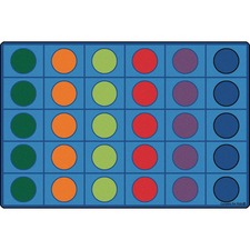 Carpets for Kids&reg; Premium Seating Circles Circletime Rug Area Rug - 12 ft Length x 90" Width - Rectangle