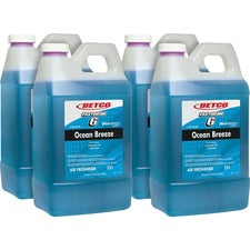 Betco Best Scent FastDraw 6 Ocean Breeze Deodorizer 67.6 fl oz (2.1 quart) - Ocean Breeze Scent - Water Soluble - Turquoise - 4 / Carton