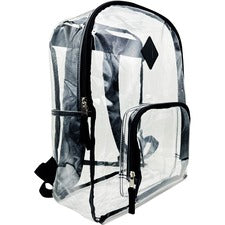 Sparco Carrying Case (Backpack) Multipurpose - Clear Polyvinyl Chloride (PVC), 420D Oxford Body - Shoulder Strap, Handle - 17" Height x 12" Width x 5" Depth - 1 Each