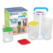 Learning Resources Create-a-Space SeeThru Storage Caddy Lid - Multicolor - 1 Each
