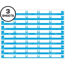 Avery&reg; 5 Tab Easy Print & Apply Clear Label Sheet Refills (11225) Inkjet, Laser - Clear - 30 / Sheet - 3 Total Sheets - 150 / Pack