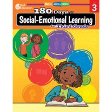 Shell Education 180 Days of Social-Emotional Learning for Third Grade Printed Book by Kristin Kemp 205 Pages - Book - Grade 3 - English