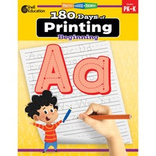 Shell Education 180 Days of Printing: Beginning Printed Book Book - Grade PK-K - English