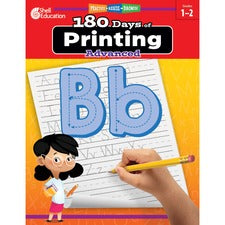 Shell Education 180 Days of Printing: Advanced Printed Book Book - Grade 1-2 - English