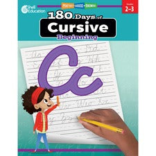 Shell Education 180 Days of Cursive: Beginning Printed Book Book - Grade 2-3 - English
