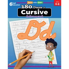 Shell Education 180 Days of Cursive: Advanced Printed Book Book - Grade 4-6 - English