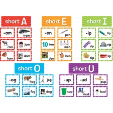 Teacher Created Resources Short Vowels Pocket Chart Cards Skill Learning: Short Vowels - 205 Pieces - 205 / Pack