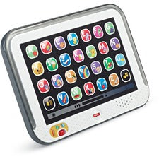 Fisher-Price Pretend Tablet Learning Toy With Lights And Music, Gray, Baby And Toddler Toy Learning Toy - 1-3 Year - Gray