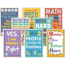 Teacher Created Resources Math Fun Posters 11" Width x 17" Height - Multi