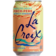 LaCroix Peach-Pear Flavored Sparkling Water Ready-to-Drink - 12 fl oz (355 mL) - Peach Pear - 12/Pack - 2 / Carton