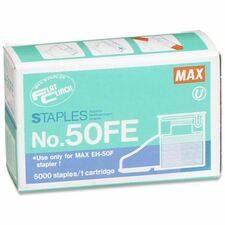 MAX Flat Clinch Heavy-Duty Stapler Cartridge Heavy Duty - 5/16" Leg - 3/8" Crown - 5000 / Box