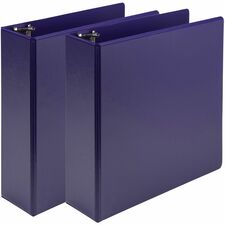 Samsill Earth's Choice Plant-based View Binders 3" Binder Capacity - Letter - 8 1/2" x 11" Sheet Size - 3 Ring(s) - Fastener(s): Round Ring - Chipboard, Polypropylene, Plastic - Purple - Recycled - Durable, Clear Overlay, Non-glare, PVC-free, Non-stick -