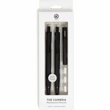 U Brands Cambria Mechanical Pencils #2 - Refillable - Matte Black Barrel - 2 / Pack
