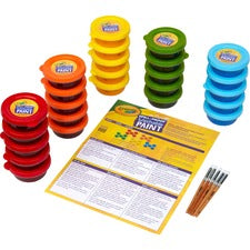 Crayola Spill Proof Washable Paint Set Art, Craft - Recommended For 3 Year - 25 / Pack