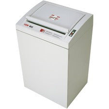 HSM Classic 411.2 - 1/32" x 3/16" + External Autom. Oiler Continuous Shredder - Particle Cut - 10 Per Pass - for shredding Paper, Staples, Paper Clip - 0.031" x 0.188" Shred Size - P-7/F-3 - 15.75" Throat - 38.60 gal Wastebin Capacity - Light Gray