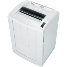 HSM Classic 390.3 - 1/32" x 3/16" + External Autom. Oiler Continuous Shredder - Particle Cut - 7 Per Pass - for shredding Paper, Staples, Paper Clip - 0.031" x 0.188" Shred Size - P-7/F-3 - 15.75" Throat - 39.10 gal Wastebin Capacity - Light Gray